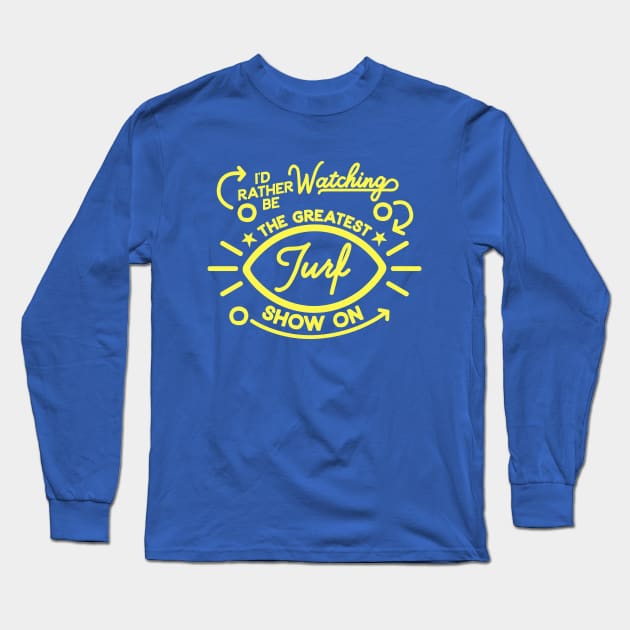 St. Louis Rams Greatest Show on Turf Long Sleeve T-Shirt by Carl Cordes